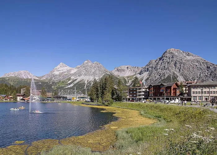 Lägenhet Viktoria A44 By Vacations, Exklusives App Im Zentrum Mit Privater Garage & Panoramablick Arosa